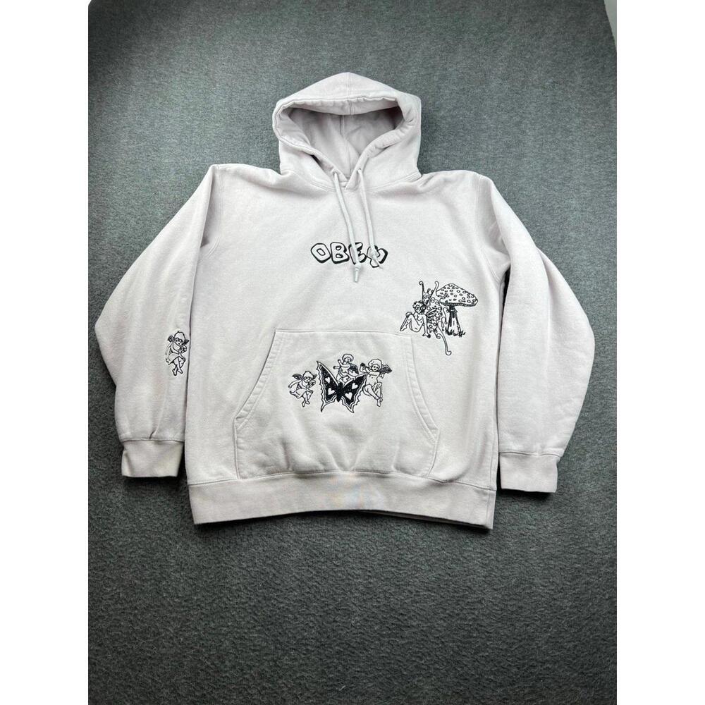 OBEY Fairy Graphic Hoodie Unique Art Design Size Medium